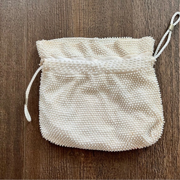 1960 Red and Blue Beaded Drawstring Bag - Picture 9 of 9